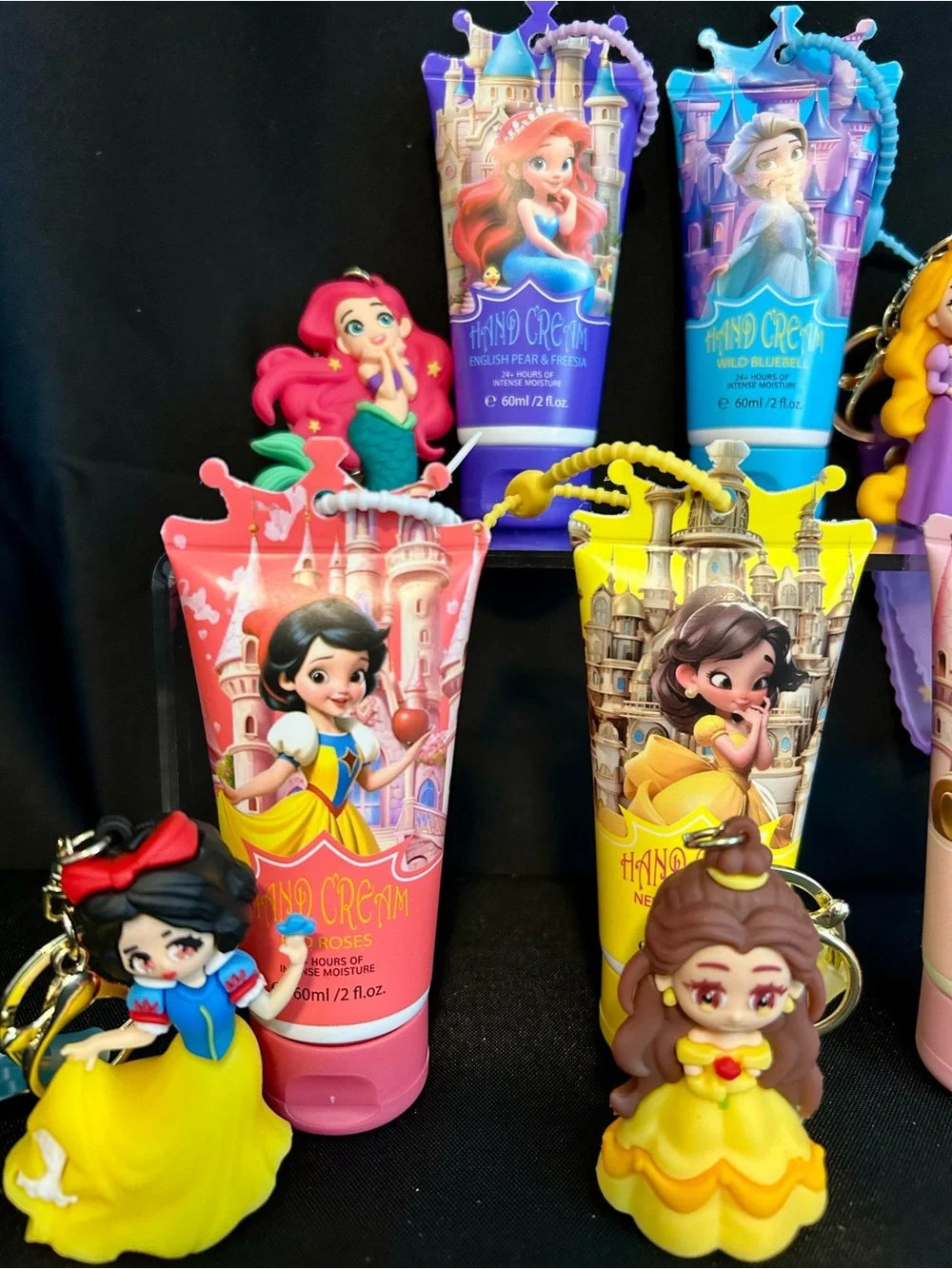 Disney Princess hand cream and keychains